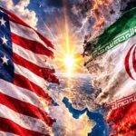USA Iran Flag