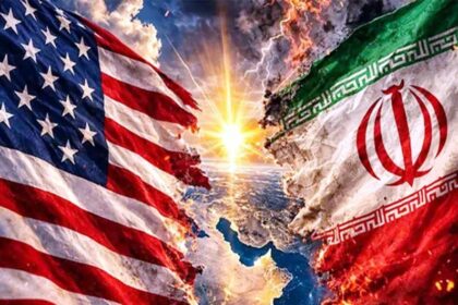 USA Iran Flag