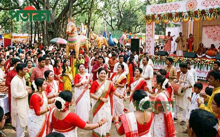 প্রাণের উৎসবে মাতোয়ারা বাঙালি 6 প্রাণের উৎসবে মাতোয়ারা বাঙালি