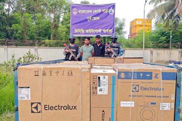 শুল্ক ফাঁকি দেওয়া ইলেকট্রনিক্স পণ্যবোঝাই ট্রাক